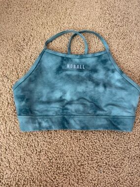 NOBULL Teal Tie-Dye High Neck Sports Bra